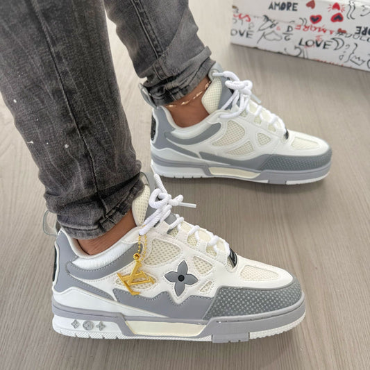 LOUIS VUITTON SKATE GRIS - BLANCO