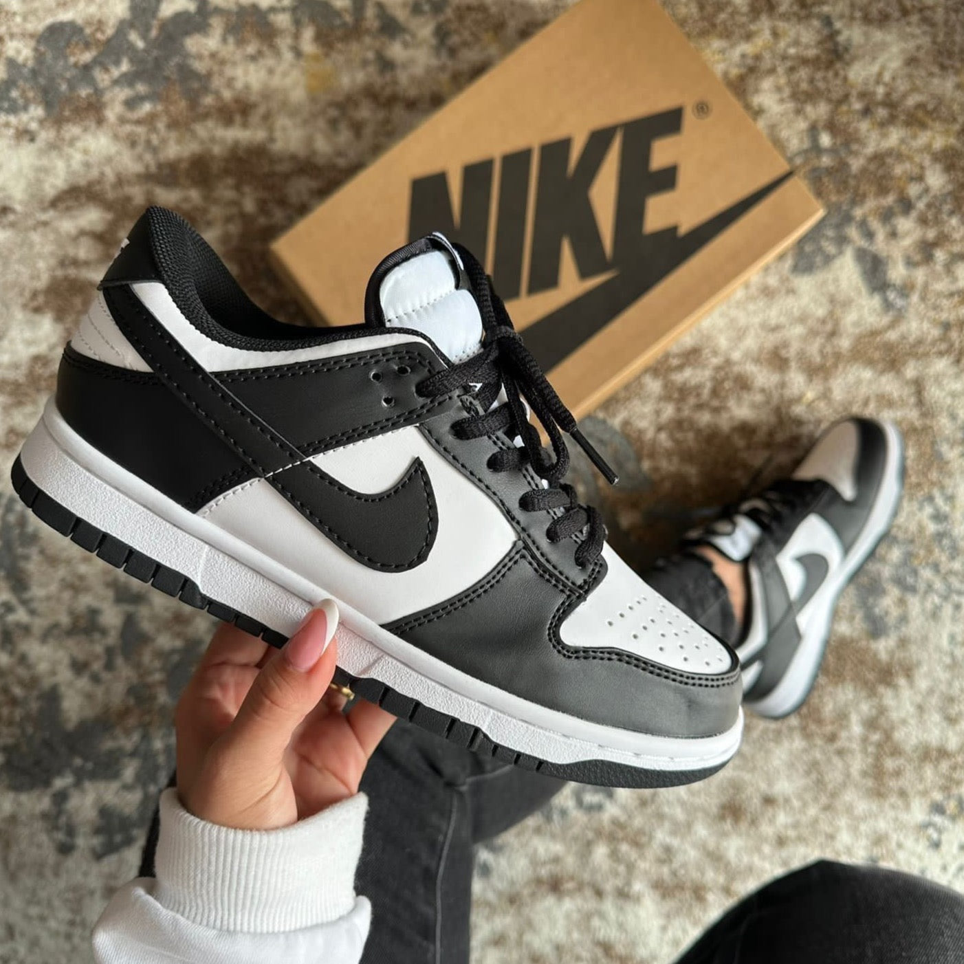 NIKE SB LOW PANDA NEGRO - BLANCO