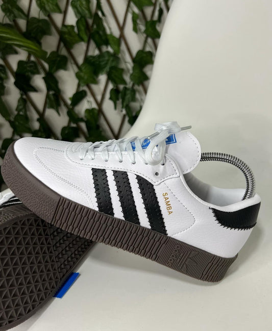 ADIDAS SAMBA BLANCO - NEGRO PLATAFORMA