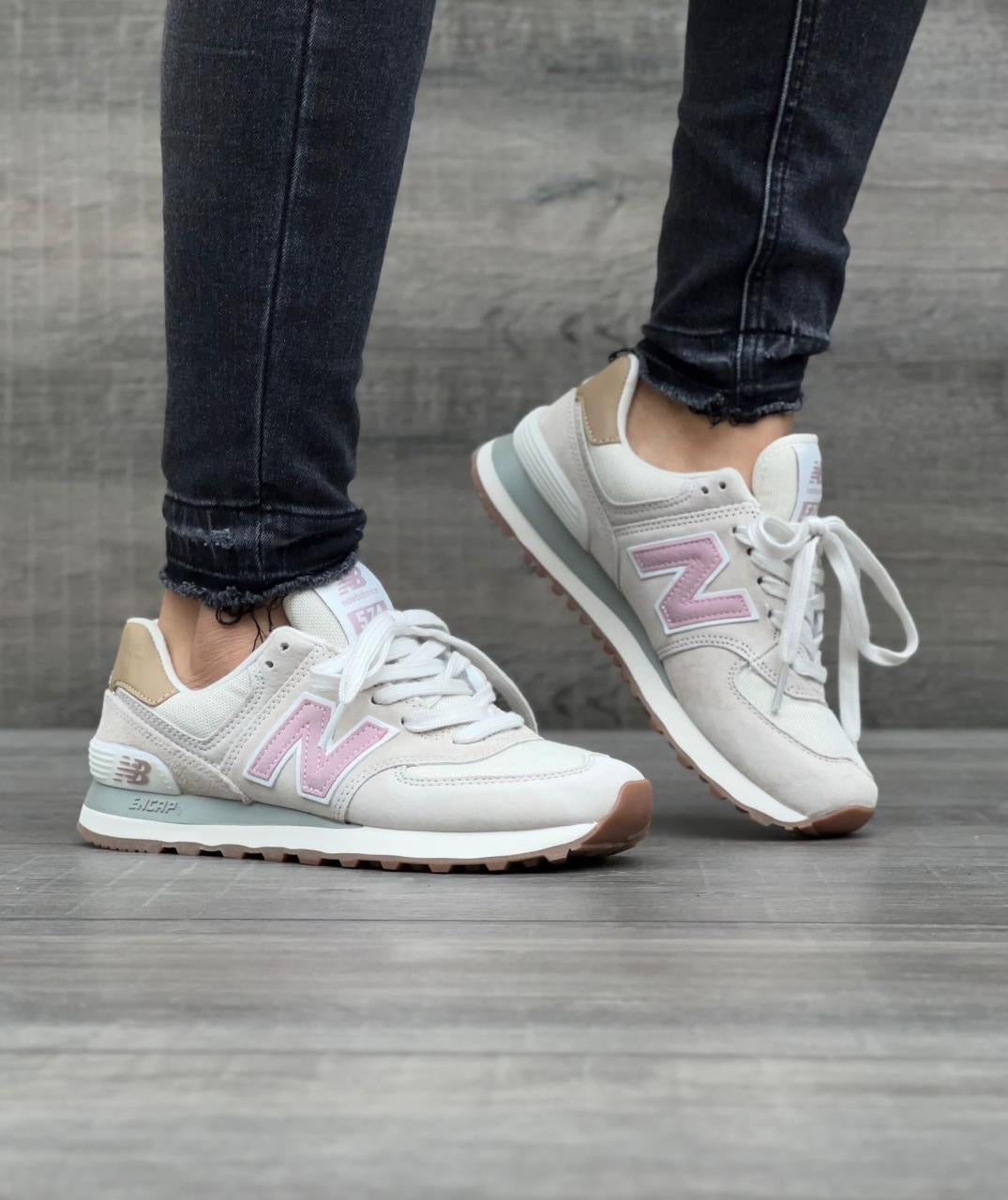 NEW BALANCE 574 GRIS - ROSA