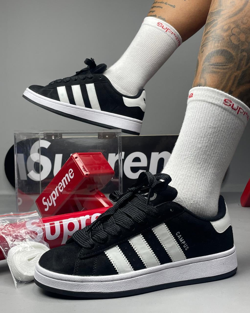 ADIDAS CAMPUS NEGRO - BLANCO