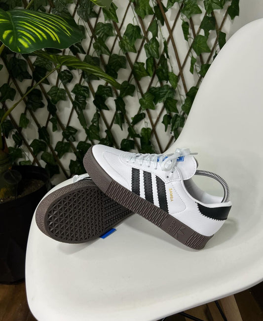 ADIDAS SAMBA BLANCO - NEGRO PLATAFORMA